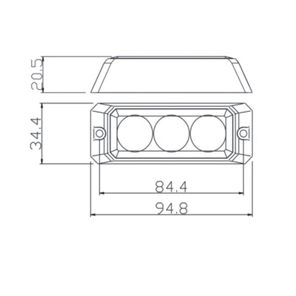 Blue LED Strobe Dash Light LTD-E3